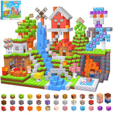 EchoPlan 200PCS magnetic blocks forest scene for imaginative play and planning.