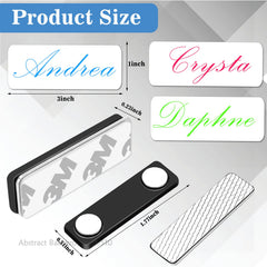 EcjoyHub name tags with label-overlay option for flexible customization