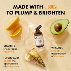 Eclat Skincare Vitamin C Serum label closeup highlights premium packaging
