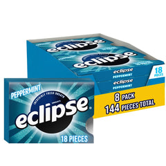 Eclipse Peppermint Sugar-Free Gum outer shell showing crisp freshness