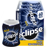 Eclipse Winterfrost sugarfree gum bottle front view for quick breath refreshment on the go