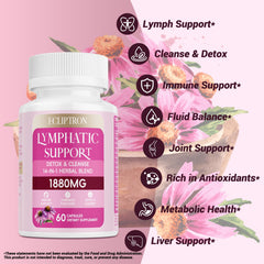 Close-up on the Ecliptron Lymphatic Drainage bottle label