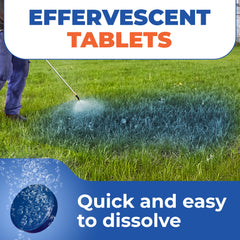 Eco Living Solutions blue spray visible in the tank to guide precise application.