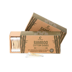 EcoFox bamboo cotton swabs in 1000-count pack for versatile makeup and cleaning.