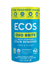ECOS OXO BRITE bottle pour shows easy, eco-friendly stain removal for laundry.