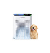 ECOSELF air purifier large room front view showing clearance and scale for open spaces