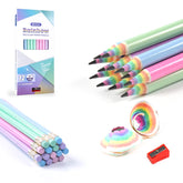 ECOTREE pre-sharpened pencils in rainbow pack for school use and clean erasing
