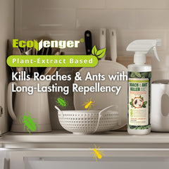EcoVenger Roach Killer 16 oz suitable for kitchen use on countertops.