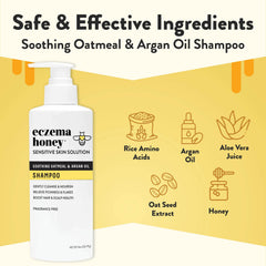 Eczema Honey Nourishing Shampoo foamy lather hints at anti-dandruff relief