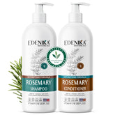 Edenika Rosemary Oil Shampoo bottle promotes scalp vitality for fuller hair.