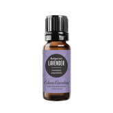 Edens Garden Lavender Bulgarian oil bottle with dropper promotes easy relaxation.