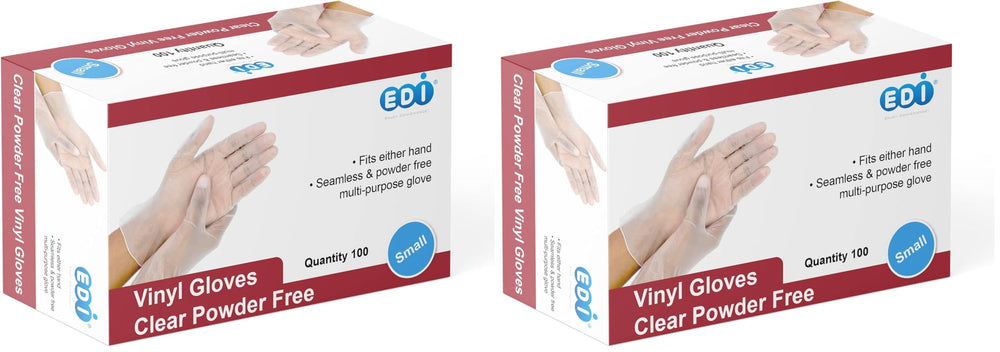 EDI clear vinyl gloves for clean hands during food prep and chores