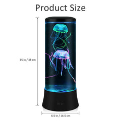 EDIER Jellyfish Lamp in LED projector mode casts underwater patterns on the ceiling.