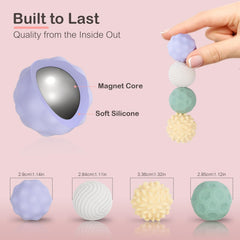 Ednzion fidget ball with textured surface pattern for sensory feedback