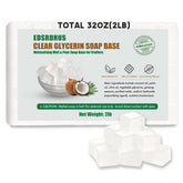 EDSRDRUS unscented glycerin soap base cubes ready for precise portioning and crafting