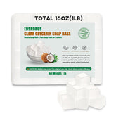 EDSRDRUS unscented glycerin soap base cubes for precise portions and easy melt-and-pour.