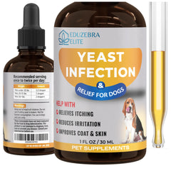 EDUZEBRA yeast infection dogs liquid bottle offers soothing itch relief