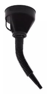 Edward Tools flexible funnel with large thread for leak-free gas transfers.