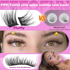 Hypoallergenic Eefofnn lash clusters designed for comfortable eye safety.