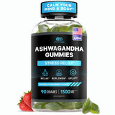 Effective Nutra Ashwagandha Gummies bottle front view for stress support.