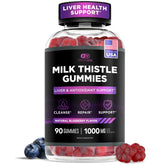 Effective Nutra Milk Thistle Gummies bottle front shows vegan, sugar-free formula for liver support.
