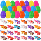 EFLSJIO 24-pack Easter eggs with axolotl figurines for festive hunts