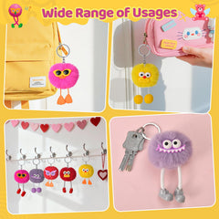 EFLSJIO fluffy fur ball keychains offer durable, handheld fun.
