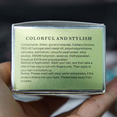 EFLY Hair Wax Color White application step illustrates quick color and styling while shaping.