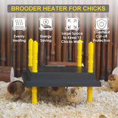 Eggluuz Chick Brooder Plate adjustable height with snap legs