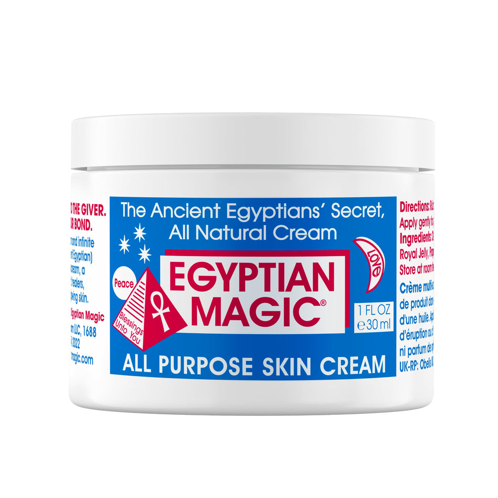 Egyptian Magic 1oz jar closeup for daily hydration and versatile skincare.