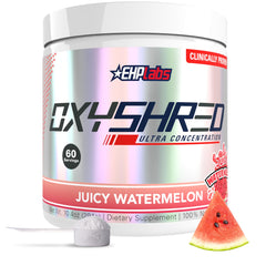 EHP Labs OxyShred pre-workout tub front view for easy energy