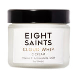 Eight Saints Cloud Whip jar front shows unscented Vitamin C moisturizer for daily hydration.