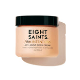 Eight Saints Firm Intentions Neck Cream bottle highlighting a firming formula for smoother neck skin.