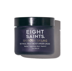 Eight Saints retinol face cream bottle with pump for easy daily application.