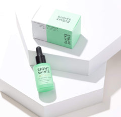 Eight Saints serum application action demonstrates fast absorption and fresh skin feel