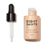 Eight Saints Vitamin C Serum bottle closeup demonstrates a premium hydration and brightening potential.