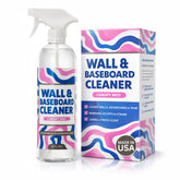 Eight Twelve 812 wall cleaner spray bottle in action for quick wall cleanup.
