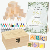 EIGTWEN baby shower sign on wood boosts table decor and playful anticipation