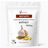 EILTEAU aged garlic extract bottle with 7500mg softgels for daily immune support.
