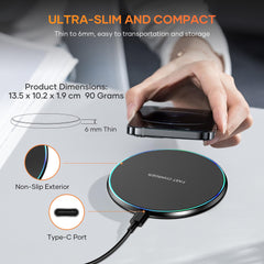 Eisreho ultra-thin charging pad blends with any desk or nightstand