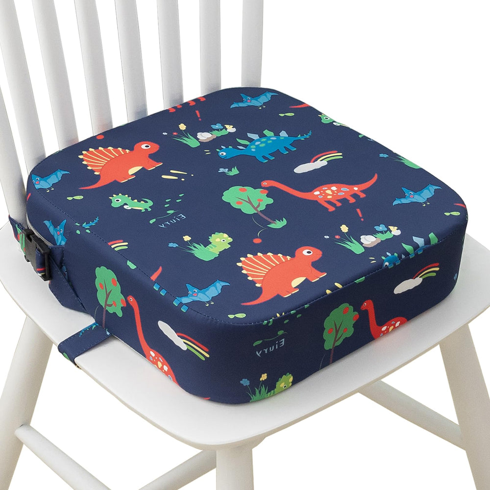 Eiury toddler booster seat blue dinosaur on chair boosts mealtime height
