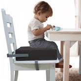 Eiury toddler booster seat in dark grey with cushioned PU comfort