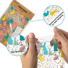 EKAPACKAGING white twist ties secure bags for easy gift packaging.