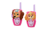 ekids Paw Patrol walkie-talkies packaging featuring Skye and Liberty, ideal gift.