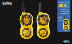 ekids Pokemon Walkie Talkies Pikachu side view showing easy grip