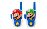 eKids Super Mario Walkie Talkies graphics highlight kid-friendly Mario styling for imaginative play.