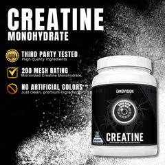 Ekkovision Creatine powder dissolving smoothly in water for neutral mixing