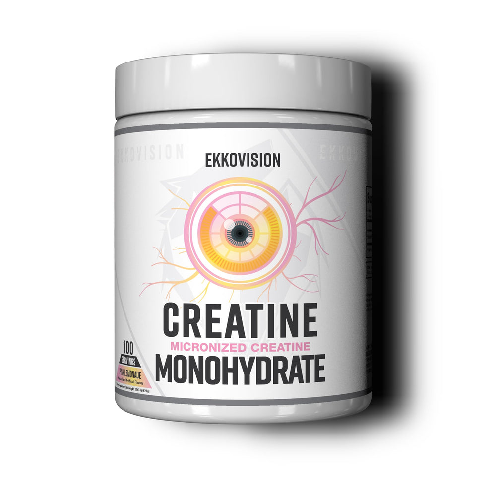 Ekkovision Creatine Monohydrate Pink Lemonade powder enhancing flavor and performance