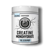 Ekkovision Creatine Monohydrate bottle shows micronized powder for smooth mixing