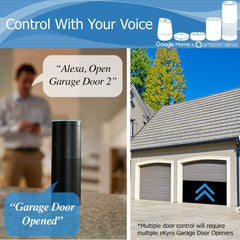 eKyro Smart Garage Door Opener with WiFi setup ready for mobile control
